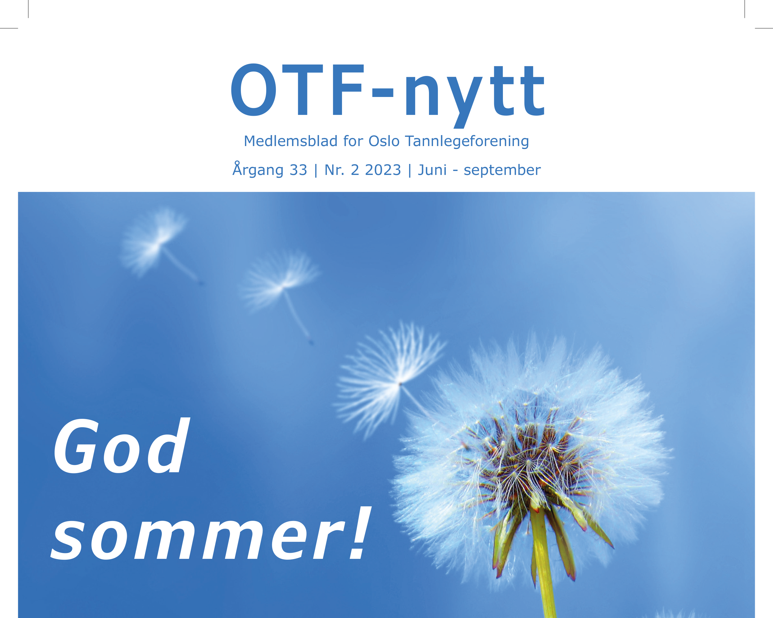 Sommerutgaven av OTF-nytt er publisert!